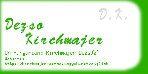 dezso kirchmajer business card